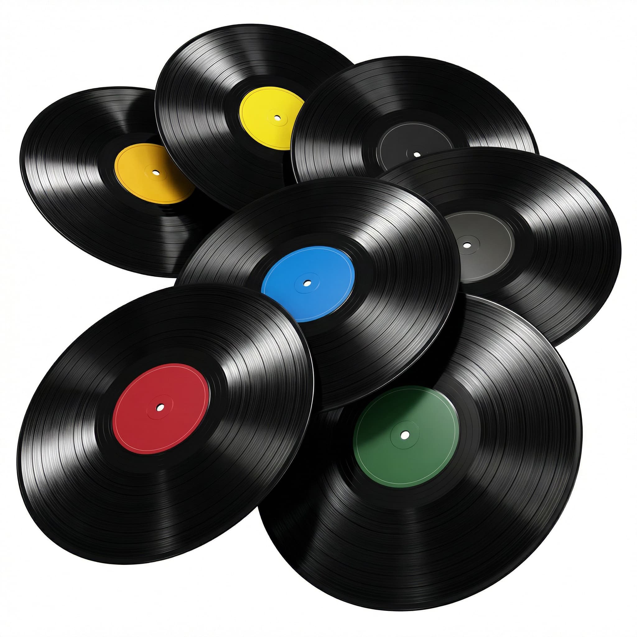 Black round PETG music disc blanks