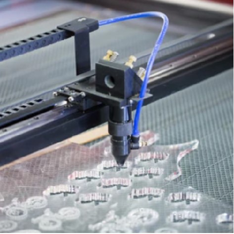Laser cutting custom acrylic parts